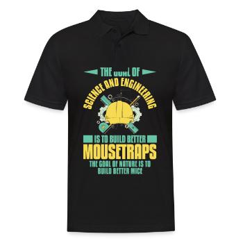 Das Ziel von Wissenschaft und Technik - Männer Poloshirt - Schwarz - Vorne - Kai (181cm)