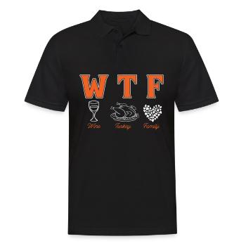Vin Turquie Famille Thanksgiving Saison d’automne - Polo Homme - noir - Devant - Kai (181cm)