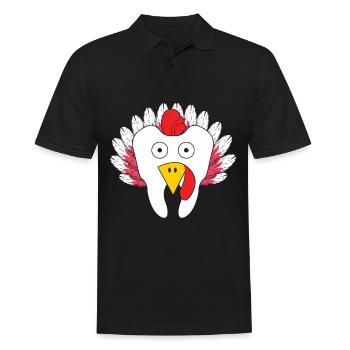 Molar Turkey Thanksgiving Dentist Dental - Men's Polo Shirt - black - Front - Kai (181cm)