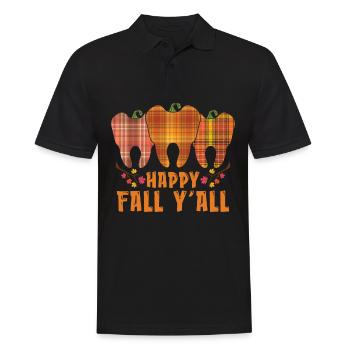 Alles Gute Zum Herbst Thanksgiving Zahnarzt Dental - Männer Poloshirt - Schwarz - Vorne - Kai (181cm)
