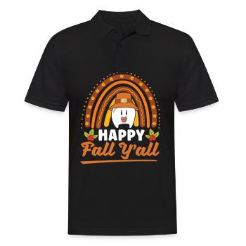Alles Gute Zum Herbst Thanksgiving Zahnarzt Dental - Männer Poloshirt - Schwarz - Vorne - Kai (181cm)