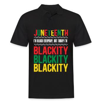 Noirceur Histoire des Noirs Afro-Américains - Polo Homme - noir - Devant - Kai (181cm)