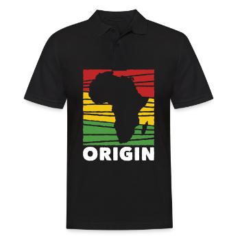 Herkunft Schwarze Geschichte Afroamerikaner - Männer Poloshirt - Schwarz - Vorne - Kai (181cm)