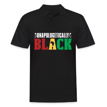 Histoire noire non excusée afro-américaine - Polo Homme - noir - Devant - Kai (181cm)
