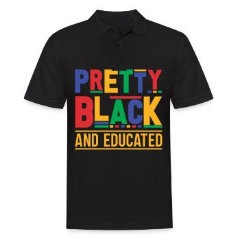 handsome black and educated black man - Men's Polo Shirt - black - Front - Kai (181cm)