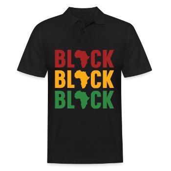 Schwarzafrika Schwarze Geschichte Afroamerikaner - Männer Poloshirt - Schwarz - Vorne - Kai (181cm)