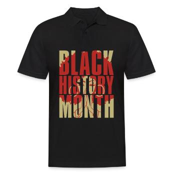 Black History Month African American Juneteenth - Men's Polo Shirt - black - Front - Kai (181cm)