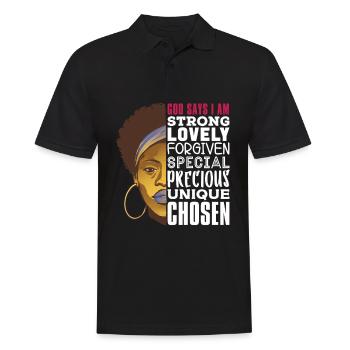 Forte Belle Noire Femmes Noires Histoire Noire - Polo Homme - noir - Devant - Kai (181cm)