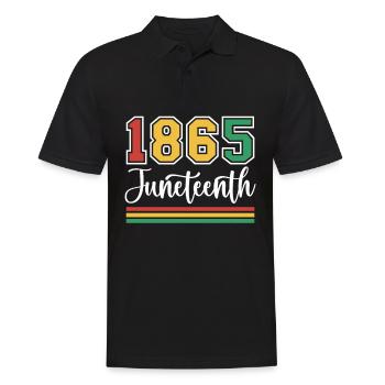 1865 Black history African American Juneteenth - Men's Polo Shirt - black - Front - Kai (181cm)