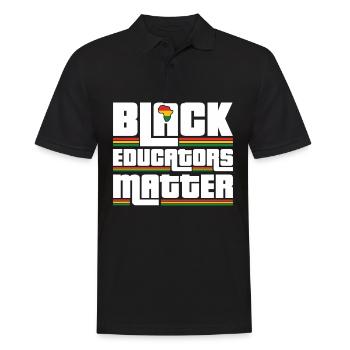 Les éducateurs noirs sont importants pour l’histoire - Polo Homme - noir - Devant - Kai (181cm)