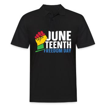 Freedom Day Black History African Americans - Men's Polo Shirt - black - Front - Kai (181cm)
