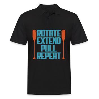 Rotate Expand Drag Repeat - Men's Polo Shirt - black - Front - Kai (181cm)