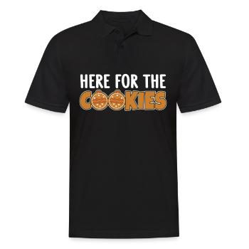 Ici pour les biscuits Noël amusant Yulitede - Polo Homme - noir - Devant - Kai (181cm)