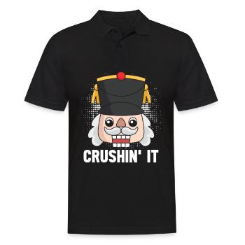 Crushin' It Casse-Noisette Noël Noël Yulitede - Polo Homme - noir - Devant - Kai (181cm)