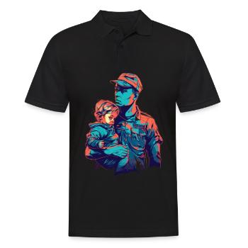 Jour des anciens combattants Papa Grand-père Anciens combattants - Polo Homme - noir - Devant - Kai (181cm)