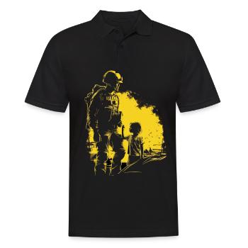 Veteran Day Dad Opa Veteranen - Männer Poloshirt - Schwarz - Vorne - Kai (181cm)