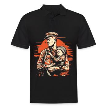 Jour des anciens combattants Papa Grand-père Anciens combattants - Polo Homme - noir - Devant - Kai (181cm)