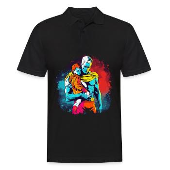 Jour des anciens combattants Papa Grand-père Anciens combattants - Polo Homme - noir - Devant - Kai (181cm)