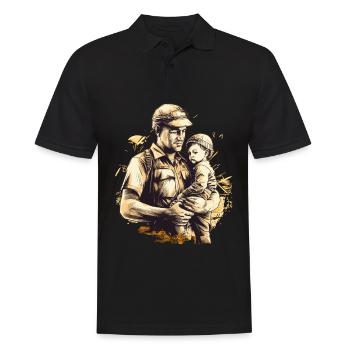 Veteran Day Dad Opa Veteranen - Männer Poloshirt - Schwarz - Vorne - Kai (181cm)