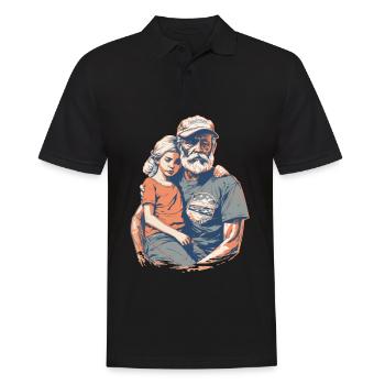 Jour des anciens combattants Papa Grand-père Anciens combattants - Polo Homme - noir - Devant - Kai (181cm)