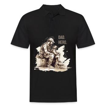 Jour des anciens combattants Papa Grand-père Anciens combattants - Polo Homme - noir - Devant - Kai (181cm)