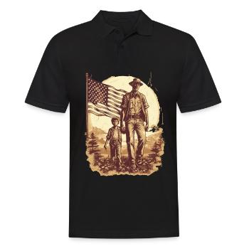 Veteran Day Dad Opa Veteranen - Männer Poloshirt - Schwarz - Vorne - Kai (181cm)