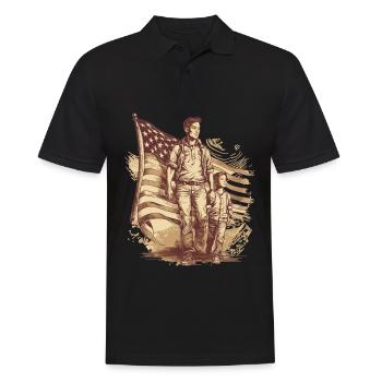 Veteran Day Dad Opa Veteranen - Männer Poloshirt - Schwarz - Vorne - Kai (181cm)