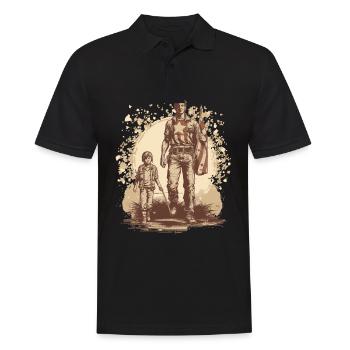 Jour des anciens combattants Papa Grand-père Anciens combattants - Polo Homme - noir - Devant - Kai (181cm)
