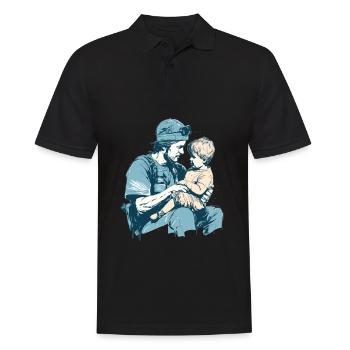 Veteran Day Dad Opa Veteranen - Männer Poloshirt - Schwarz - Vorne - Kai (181cm)