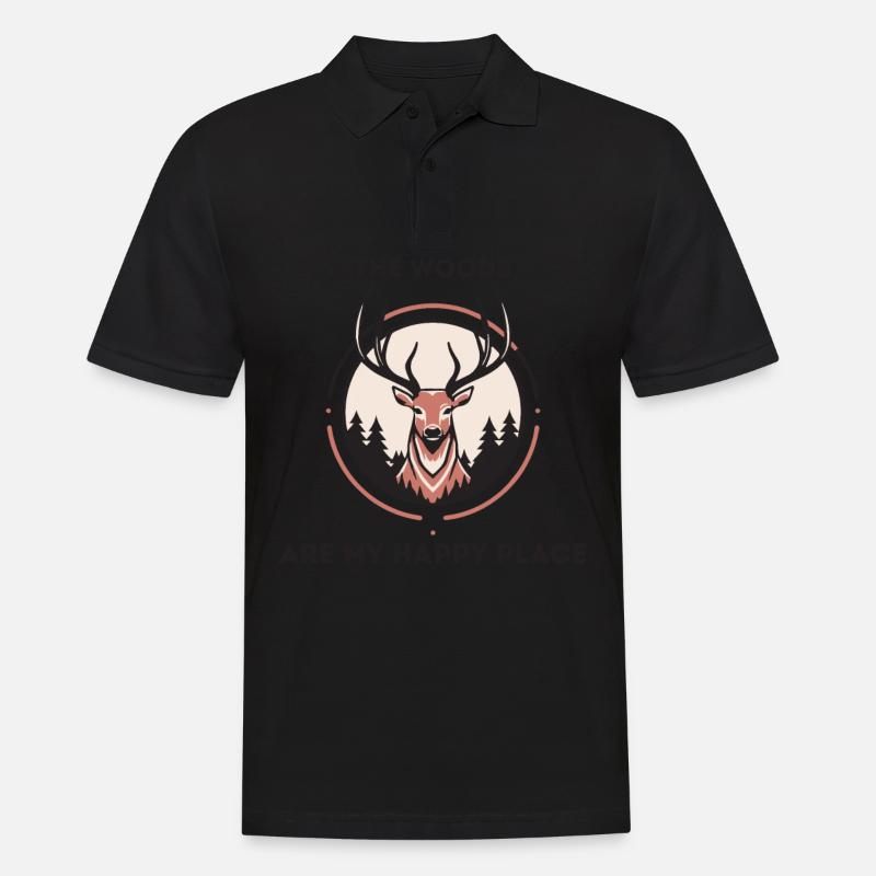 Hirschjäger Einzigartige Jagd - Männer Poloshirt - Schwarz