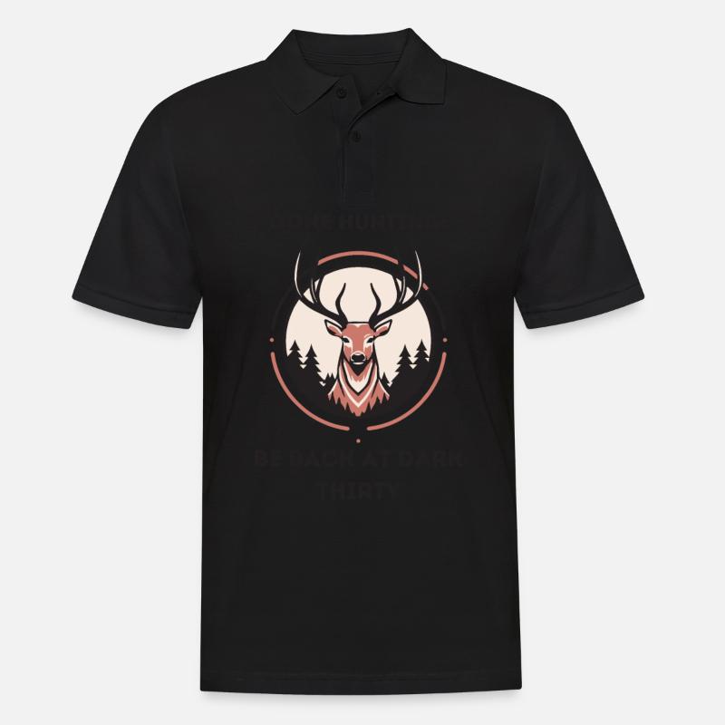 Hirschjäger Einzigartige Jagd - Männer Poloshirt - Schwarz