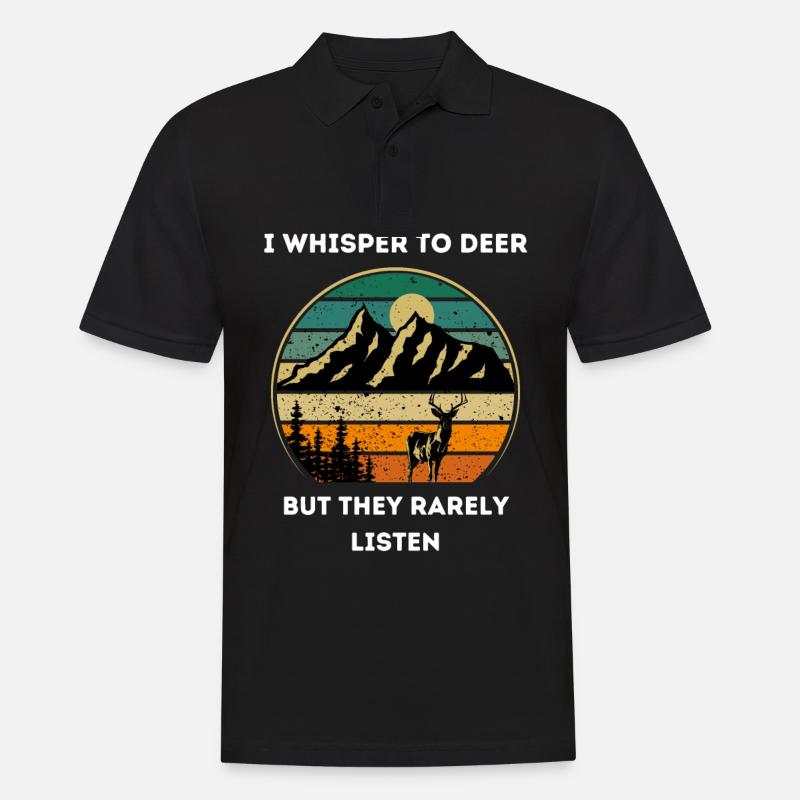 Hirschjäger Einzigartige Jagd - Männer Poloshirt - Schwarz