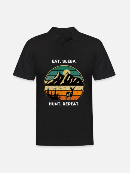 Unique Hunt - Men's Polo Shirt - black