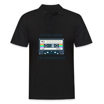 Retro -sarkastisches Alter Spruche - Männer Poloshirt - Schwarz - Vorne - Kai (181cm)