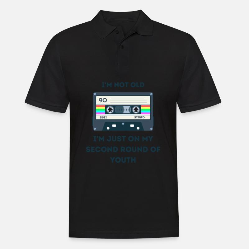 Retro -sarkastisches Alter Spruche - Männer Poloshirt - Schwarz