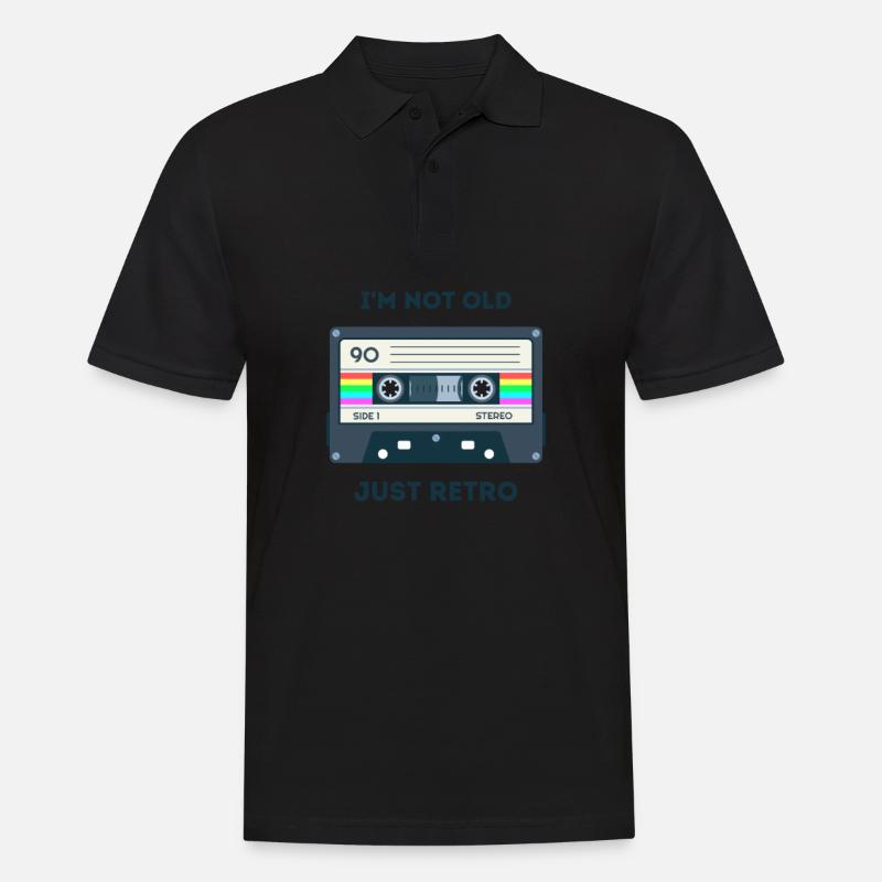 Retro -sarkastisches Alter Spruche - Männer Poloshirt - Schwarz