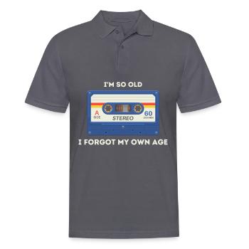 Retro -sarkastisches Alter Spruch - Männer Poloshirt - Anthrazit - Vorne - Nico (186cm)