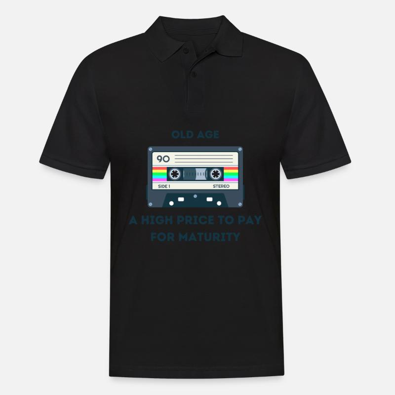 Retro -sarkastisches Alter Spruche - Männer Poloshirt - Schwarz
