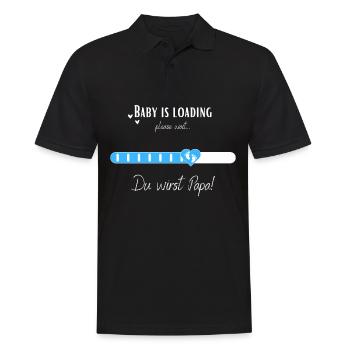 Baby is loading Du wirst Papa! Für Schwangere - Männer Poloshirt - Schwarz - Vorne - Kai (181cm)