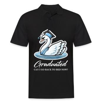 Hochschulabsolvent Abschluss Absolvent - Männer Poloshirt - Schwarz - Vorne - Kai (181cm)