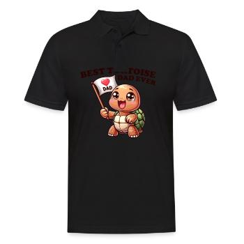 Le meilleur papa tortue de tous les temps - Polo Homme - noir - Devant - Kai (181cm)