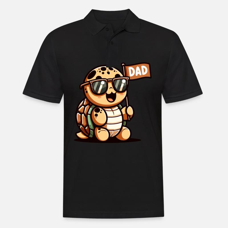Best Turtle Dad Ever - Men's Polo Shirt - black
