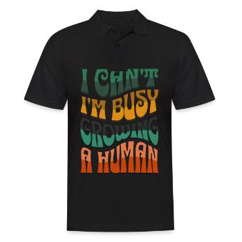 Ich kann nicht ich bin schwanger Schwangerschaft - Männer Poloshirt - Schwarz - Vorne - Kai (181cm)