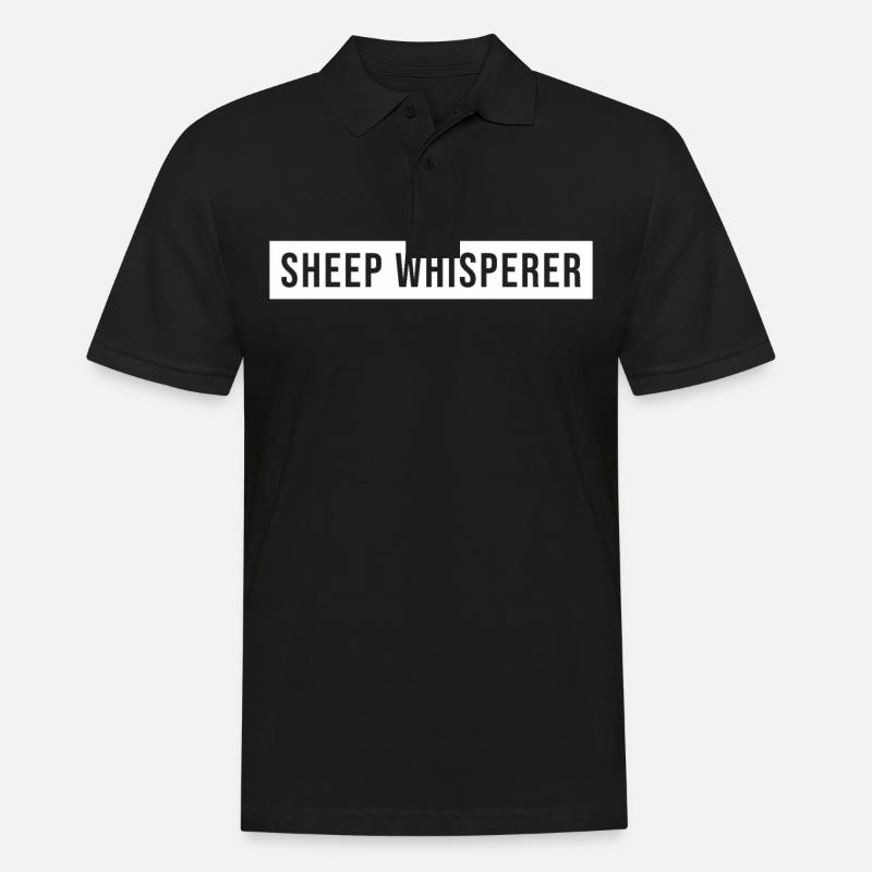 Schafsflüsterer Schaf - Männer Poloshirt - Schwarz
