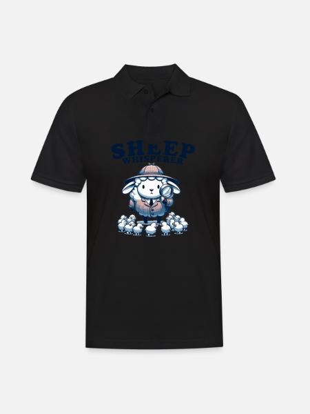 Sheep Whisperer Sheep - Men's Polo Shirt - black