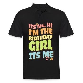 I'm a birthday girl - Men's Polo Shirt - black - Front - Kai (181cm)