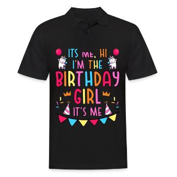 I'm a birthday girl - Men's Polo Shirt - black - Front - Kai (181cm)