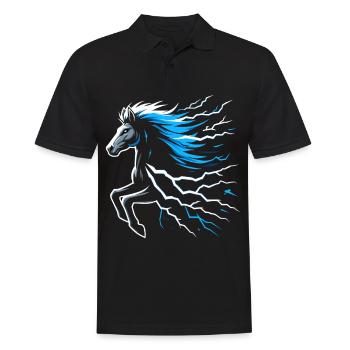 Animal Horse - Men's Polo Shirt - black - Front - Kai (181cm)