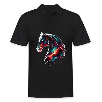Space Horse Animal Horse - Men's Polo Shirt - black - Front - Kai (181cm)