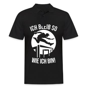 ich bleibe so wie ich bin Parkour Freerunning - Männer Poloshirt - Schwarz - Vorne - Kai (181cm)